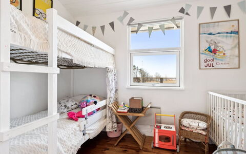 Usbjorn - 500M from the Sea: Interior Design, Bunk Bed, Wall, Bedroom, Furniture, Bed, Linens, Bedding, Textile, Floor