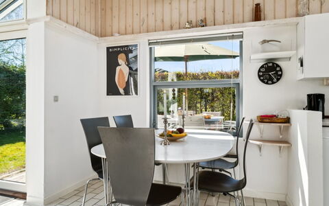 Milrid - 100M from the Sea: Furniture, Interior Design, Flooring, Ceiling, Chair, Floor, Kitchen & Dining Room Table, Table, Lighting, Kitchen