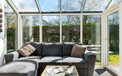 Milrid - 100M from the Sea: Interior Design, Couch, Furniture, Home, Living Room, Ceiling, Chair, Houseplant, Daylighting