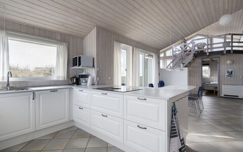 Merta - 150M from the Sea: Kitchen, Wood, Flooring, Interior Design, Countertop, Ceiling, Floor, Home, Cabinetry, Furniture