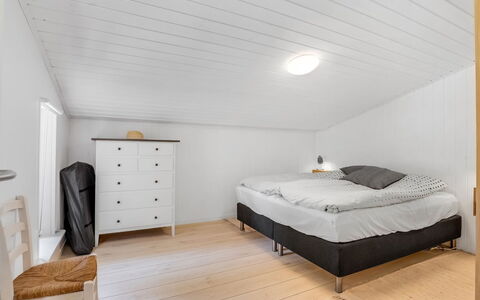 Synnöve - 350M from the Sea: Flooring, Ceiling, Wood, Interior Design, Floor, Bedroom, Wood Flooring, Furniture, Bed, Room