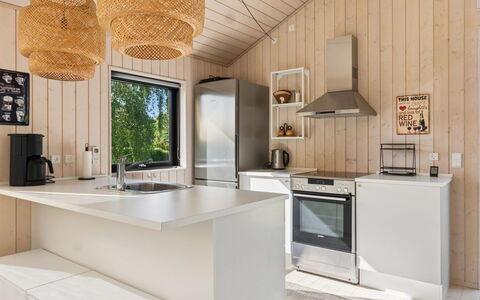 Cita - 350M from the Sea: Interior Design, Kitchen, Countertop, Wood, Flooring, Light Fixture, Ceiling, Kitchen Appliance, Furniture, Floor