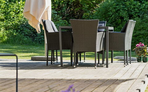 Cita - 350M from the Sea: Furniture, Outdoor Furniture, Chair, Shade, Garden, Outdoor Table, Hardwood, Wood Stain, Armrest, Patio