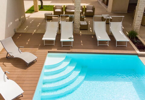 Villa Terrenove: Water, Property, Building, Swimming Pool, Outdoor Furniture, Rectangle, Wood, Leisure, Flooring, Plant