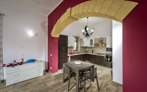 Villa Alcamo: Furniture, Property, Table, Building, Wood, Interior Design, Cabinetry, Drawer, Flooring, Floor