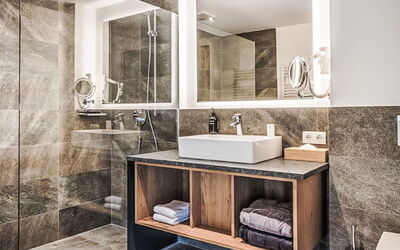 Dreams 200.4: Furniture, Cabinetry, Countertop, Plumbing Fixture, Sink, Wood, Tap, Interior Design, Building, Bathroom Cabinet