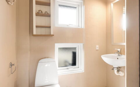 Juris - 950M from the Sea: Bathroom, Toilet Seat, Wall, Toilet, Plumbing Fixture, Flooring, Interior Design, Floor, Room, Plumbing