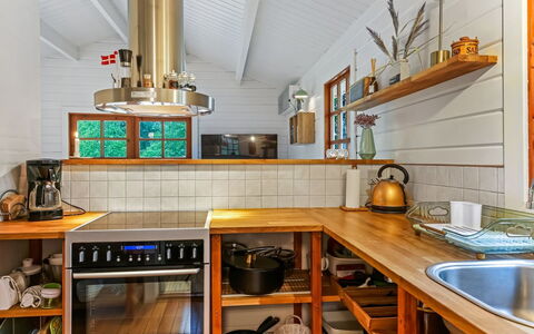 Barthi - 1.6Km from the Sea: Kitchen, Wood, Interior Design, Flooring, Countertop, Kitchen Appliance, Ceiling, Furniture, Cabinetry, Floor