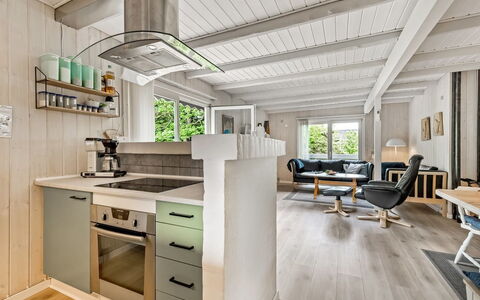 Terkel - 800M to the Fjord: Kitchen, Interior Design, Wood, Flooring, Furniture, Countertop, Ceiling, Floor, Major Appliance, Kitchen Appliance