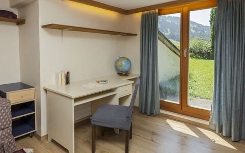 Chalet Rebhalde: Furniture, Interior Design, Wood, Room, Ceiling, Floor, Chair, Desk, Wood Stain, Drawer