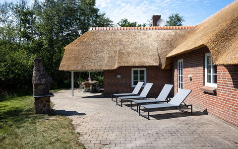 Ejvi - 4Km from the Sea: Thatching, Roof, Cottage, Outdoor Furniture, Chair, Brick, Shade, Hardwood, Farmhouse