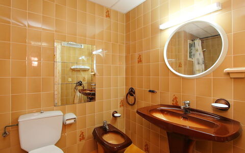 Puerto de la Selva: Bathroom, Room, Property, Tile, Interior Design, Plumbing Fixture, Architecture, Building, Wall, Toilet Seat