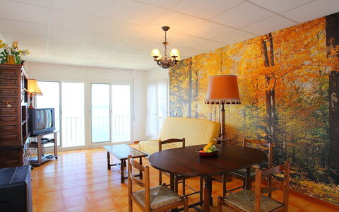Puerto de la Selva: Room, Interior Design, Property, Ceiling, Dining Room, Furniture, Building, Floor, Orange, Wall