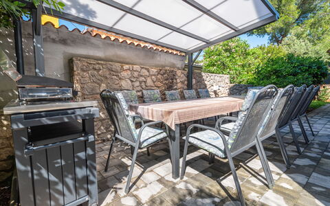 Losinj Mali Losinj 301: Furniture, Plant, Property, Table, Chair, Wood, Shade, Outdoor Furniture, Tree, Interior Design
