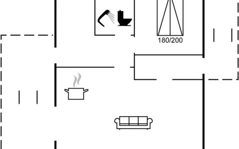 Gilbert - 500M from the Sea: Kitchen, Countertop, Kitchen Appliance, Flooring, Cabinetry, Interior Design, Major Appliance, Floor, Home, Furniture