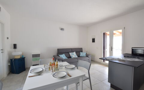 Villa Del Sole In Budoni Sea View: Table, Furniture, Building, Window, Chair, Interior Design, Tableware, House