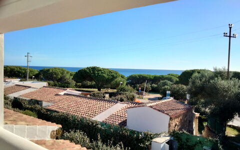 Villa Del Sole In Budoni Sea View: Sky, Property, Building, Azure, House, Window, Urban Design, Tree, Sunlight, Shade