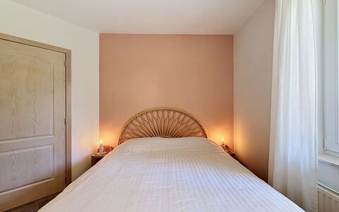 Petite Oasis: Bed, Bedroom, Wall, Wood, Interior Design, Bed Sheet, Bedding, Linens, Floor, Textile