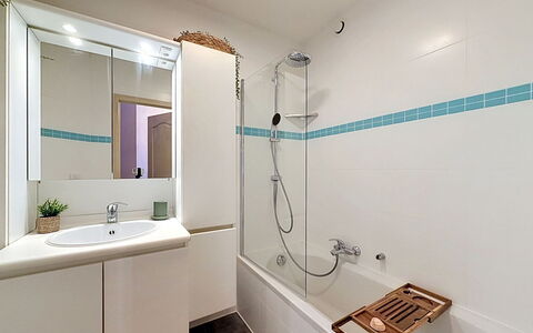 Petite Oasis: Plumbing Fixture, Bathroom, Interior Design, Flooring, Floor, Tap, Sink, Plumbing, Ceiling, Shower