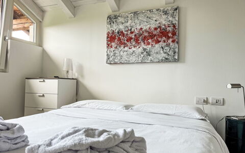 Ai Grecc: Bed, Bedroom, Furniture, Interior Design, Wall, Bed Sheet, Bedding, Linens, Floor, Ceiling