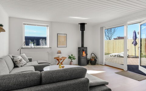 Sulo - 300M from the Sea: Flooring, Interior Design, Wood, Floor, Ceiling, Furniture, Hearth, Lighting, Living Room, Home