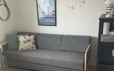 Sulo - 300M from the Sea: Furniture, Flooring, Floor, Interior Design, Couch, Living Room, Wood Flooring, Room, Wood Stain