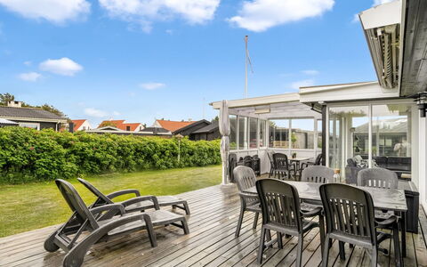 Myrte - 300M from the Sea: Home, Roof, Architecture, Porch, House, Residential Area, Door, Deck, Shade, Estate