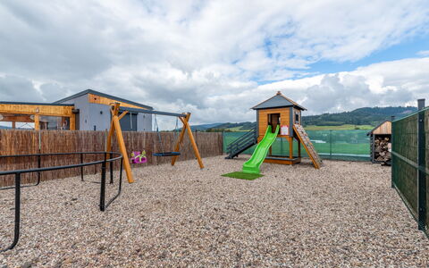 Mieroszów 100: Sky, Landscape, Cloud, Land Lot, Outdoor Play Equipment, Shade, Fence, Park, Meteorological Phenomenon, Playground Slide