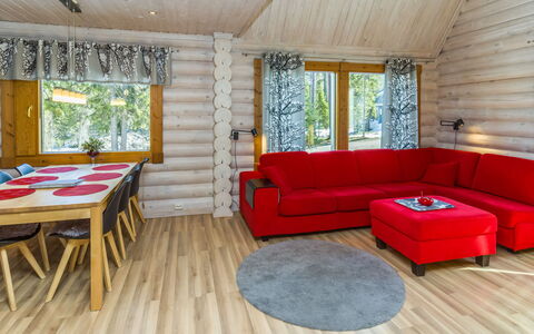 Rukanlyhty: Wood, Furniture, Interior Design, Flooring, Home, Ceiling, Living Room, Floor, Cottage, Room