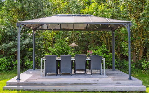 Jorinde - 1Km from the Sea: Gazebo, Shade, Garden, Canopy, Groundcover, Pavilion, Outdoor Structure, Pergola, Outdoor Furniture, Landscaping