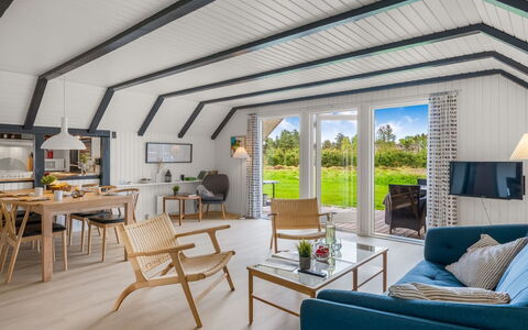 Gyrial - 2Km from the Sea: Ceiling, Interior Design, Furniture, Chair, Kitchen & Dining Room Table, Attic, Beam, Living Room, Design, Hardwood