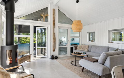 Hermund - 100M from the Sea: Wood, Interior Design, Living Room, Couch, Home, Ceiling, Flooring, Furniture, Floor