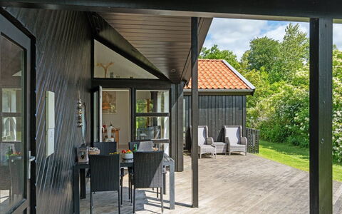 Hermund - 100M from the Sea: Wood, Porch, Door, Home, Roof, Cottage, Deck, Shade, Chair, Hardwood