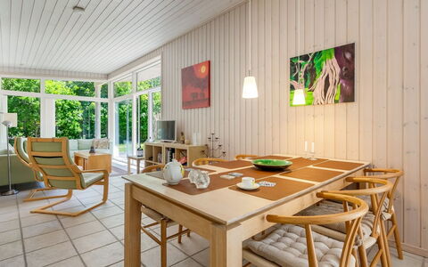 Dagny - 100M from the Sea: Furniture, Interior Design, Flooring, Floor, Wood, Chair, Dining Room, Ceiling, Table, Kitchen & Dining Room Table