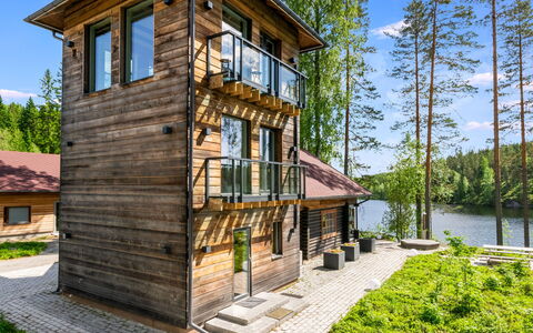 Villa Torni: Wood, Flooring, Floor, Furniture, Wood Flooring, Interior Design, Bunk Bed, Room, Wood Stain, Hardwood