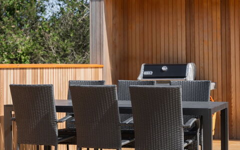 Nico - 600M from the Sea: Furniture, Wood, Outdoor Furniture, Table, Flooring, Outdoor Table, Hardwood, Wood Stain, Floor, Chair