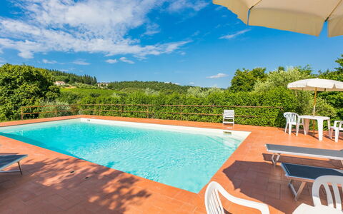 Castellina in Chianti 647: Water, Sky, Property, Furniture, Swimming Pool, Plant, Cloud, Azure, Nature, Building