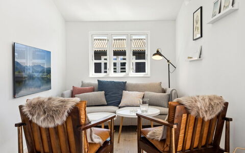 Kim - 250M from the Sea: Furniture, Interior Design, Wall, Flooring, Couch, Wood, Floor, Living Room, Room, Picture Frame