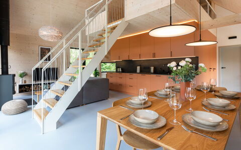 Pod Smědavou 1: Table, Furniture, Property, Tableware, Building, Plant, Dishware, Chair, Flowerpot, Wood