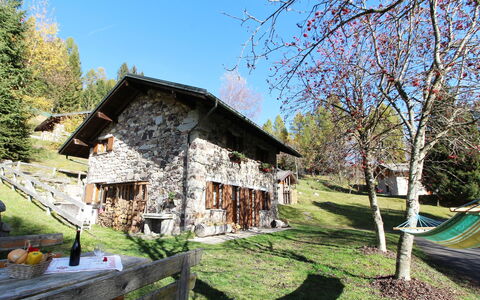 Baita a Pieve Tesino Mountain And Lake: Plant, Sky, Building, Green, Tree, Natural Landscape, Grass, Land Lot, House, Cottage