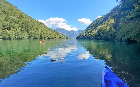 Baita a Pieve Tesino Mountain And Lake: Water, Water Resources, Body Of Water, Mountainous Landforms, Nature, Mountain, Watercourse, Boat, Waterway, Natural Landscape
