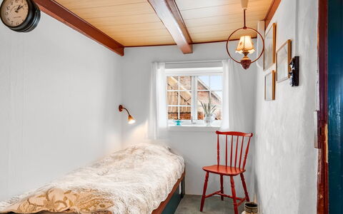 Vili - 100M from the Sea: Wall, Bedroom, Interior Design, Bed, Wood, Ceiling, Flooring, Floor, Furniture, Bedding