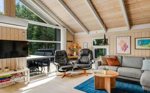 Amundi - 500M from the Sea: Interior Design, Furniture, Wood, Ceiling, Flooring, Living Room, Couch, Floor, Room, Wood Flooring
