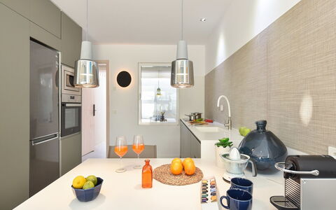 New Velsuites Ii: Property, Food, Table, Cabinetry, Tableware, Interior Design, Orange, Kitchen, Floor
