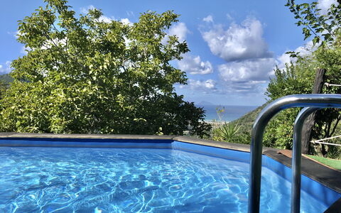 San Noto House With Pool Ac Wifi: Blue, Water, Swimming Pool, Leisure, Outdoor Furniture, Resort, Shade, Tropics, Eco Hotel, Water Feature