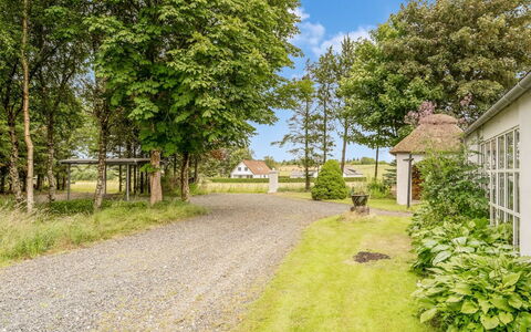 Ømunde - 1.8Km from the Sea: Green, Shrub, Cottage, Land Lot, Home, Rural Area, Garden, Groundcover, Lawn