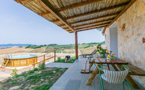 Casaletto Anticaluce: Plant, Property, Building, Sky, Azure, Shade, Flowerpot, Wood, Table, Interior Design
