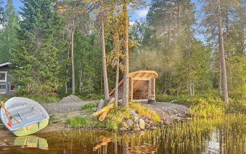 Villa Wirtanen: Tree, Wood, Natural Landscape, Forest, Bank, Woodland, Log Cabin, Hut, Cottage, Garden Buildings