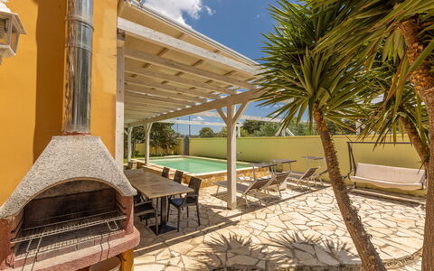 Villetta Estiva With Private Pool Gallipoli: Property, Plant, Cloud, Sky, Shade, Building, Outdoor Furniture, Wood, Eco Hotel, Arecales
