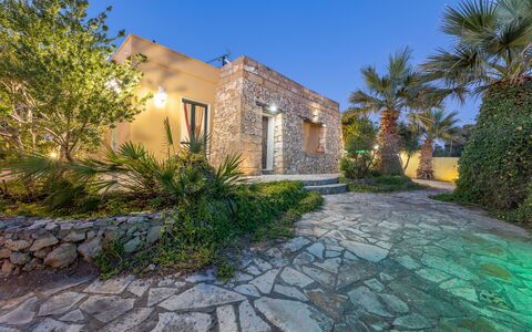 Villetta Estiva With Private Pool Gallipoli: Plant, Sky, Building, Window, Road Surface, Tree, Door, Vegetation, Land Lot, House